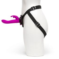 Uprząż strap-on z penisem - Happy Rabbit Vibrating Strap-On Harness Set Purple