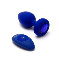 Plug analny wibrujący - B-Vibe Vibrating Jewel Plug L/XL Navy