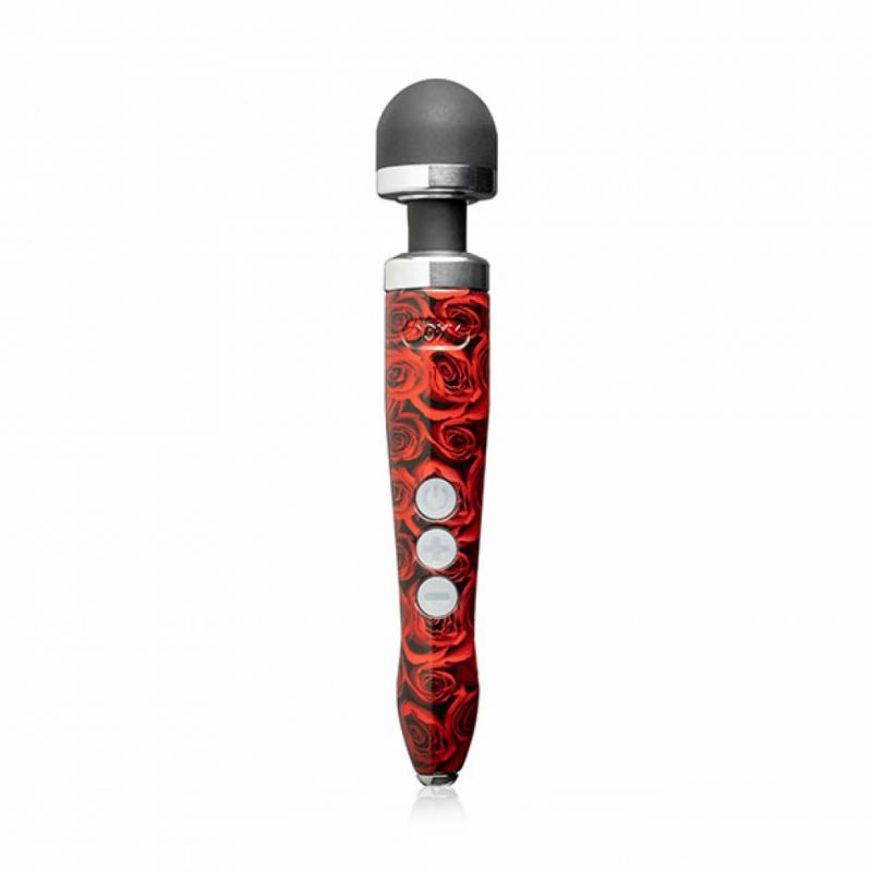 Masażer - Doxy Die Cast 3R Rechargeable Wand Massager Rose Pattern