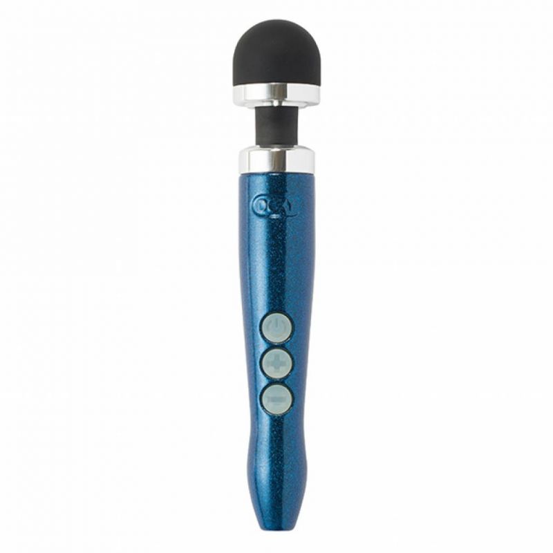 Masażer - Doxy Die Cast 3R Rechargeable Wand Massager Blue Flame