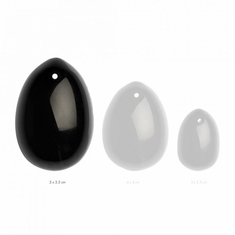 Kulka gejszy - La Gemmes Yoni Egg Black Obsidian L